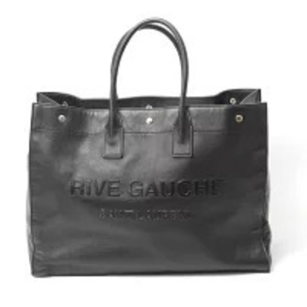 Saint Laurent Rive Gauche Tote Bag Calfskin Black